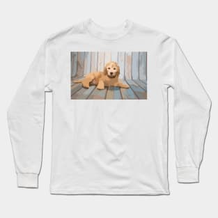 Cute Labradoogle Digital Painting Long Sleeve T-Shirt